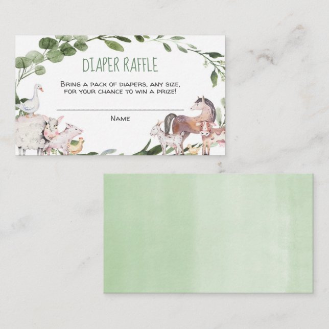 Bröstkort för boskap babydusch tilläggskort (Fram/baksida)