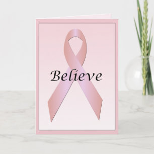 Bröstkort för bröstcancer Pink Ribbon Kort