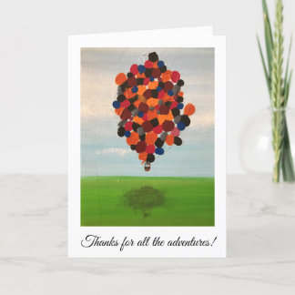 Bröstkort - Tack för äventyr! Kort