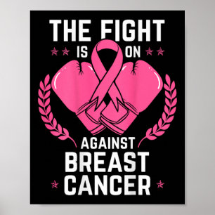 Bröstmedvetande Cancer Kemoterapi Medveten boxing Poster