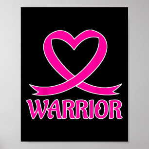 Bröstmedvetenhet om bröstcancer Rosa Hjärtsvikt Br Poster