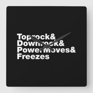 Bröstning (Breakdans) Fyrkantig Klocka