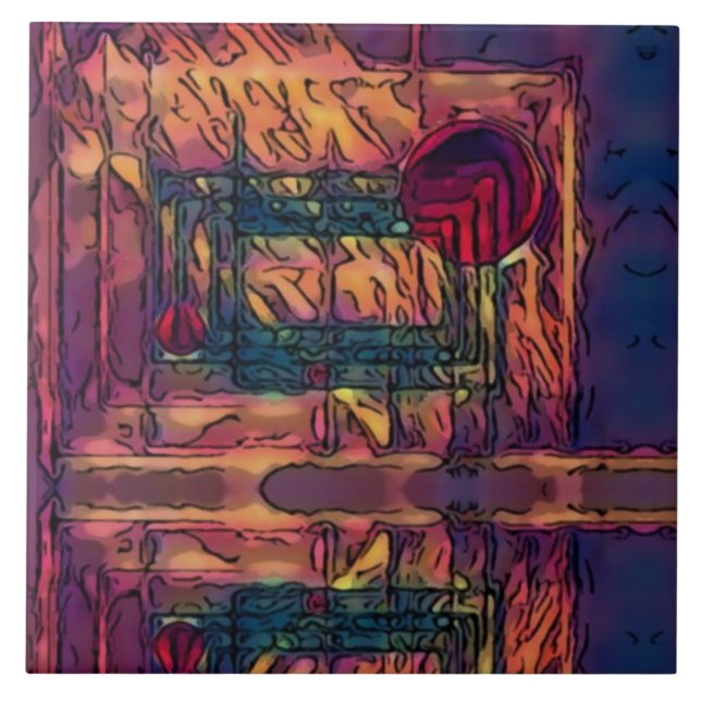 Bröstning in kakelplatta (Framsidan)