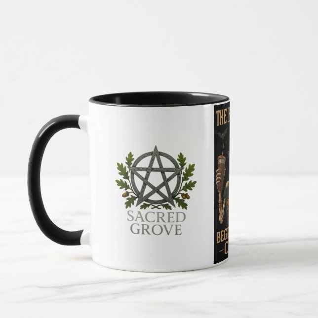 Bröstningen börjar efter kaffet Mugg (Vänster)