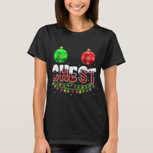 Bröstnötter jul rolig matchande par kastanjer t shirt