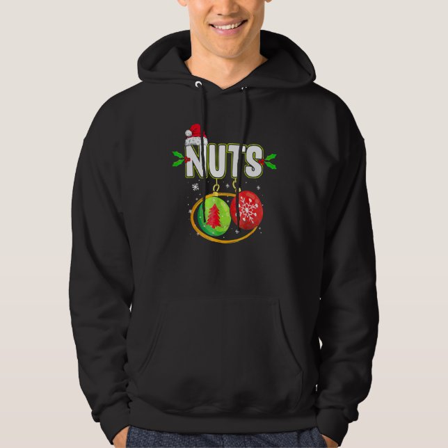 Bröstnötter Matchande Kastanjer Julpar Nu Hoodie (Framsida)