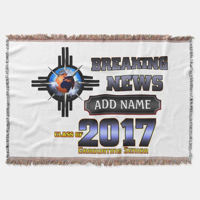 Bröstnyhetsklassen 2017 Throw Blanket Filt (Framsidan)