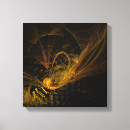 Bröstpunktsbild, Abstrakt, svart och vit Canvastryck