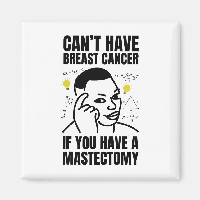 Bröstrestaurering och bröstcancer - Lustigt kräm Magnet (Framsidan)