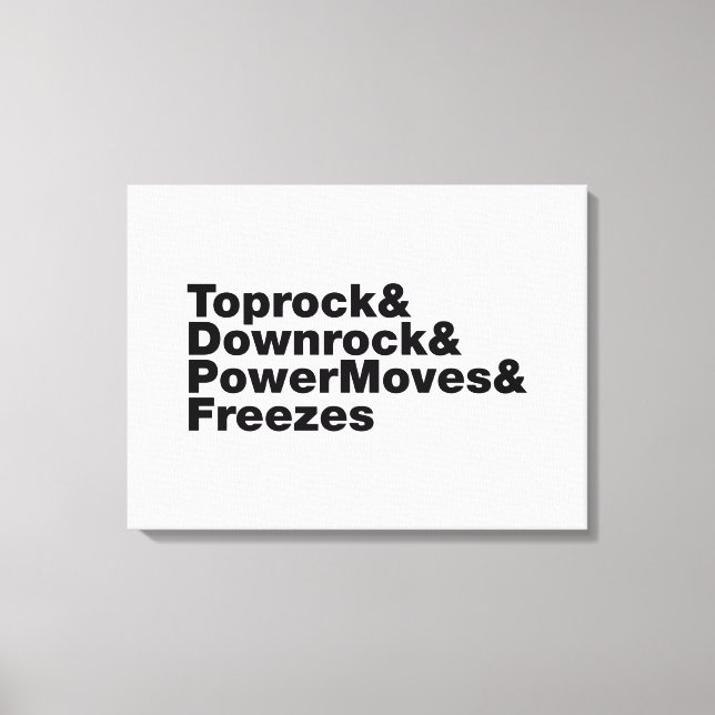 Bröstspel (Breakdans) Canvastryck (Framsida)