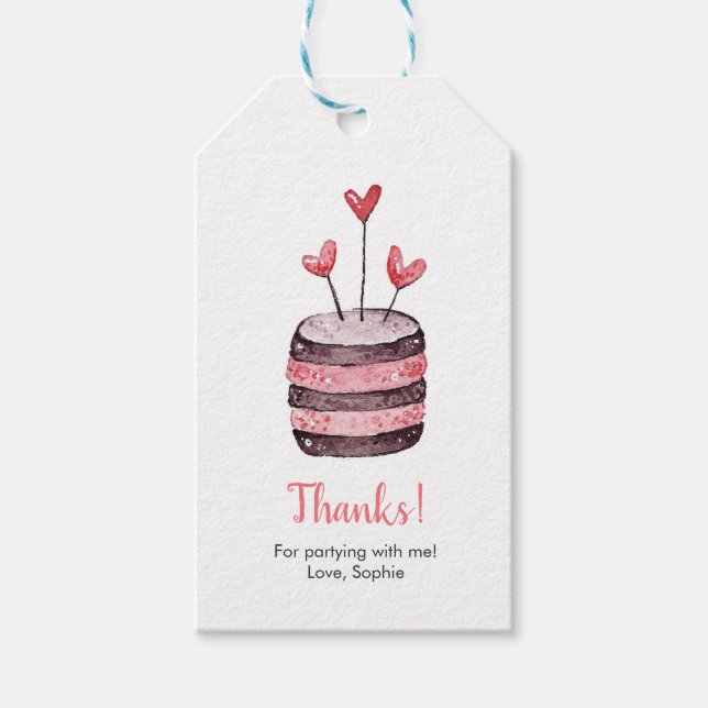 Brösttårta Tack märkre | Favorittaggar Presentetikett (Framsidan)