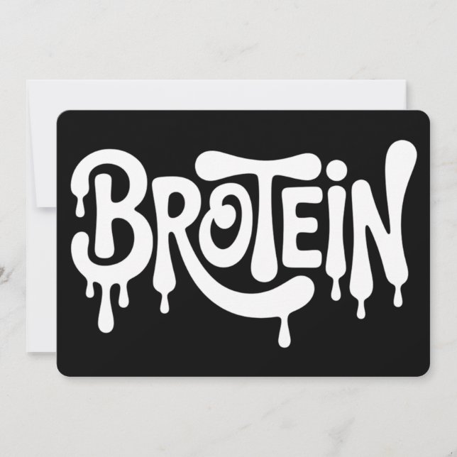 Brotein Protein Funny Bro Gym LGBTQ Gay pride Ally Inbjudningar (Framsida)