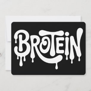 Brotein Protein Funny Bro Gym LGBTQ Gay pride Ally Inbjudningar