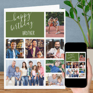 Brother 7 Photo Collage Personlig Birthday Kort