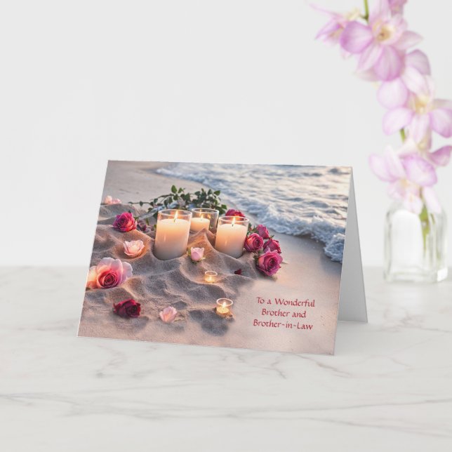 Brother and Brother in Law Congratulations Wedding Kort (Orkide)