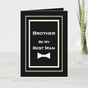 BROTHER Anpassat Namn Best Man Bröllopsinbjudan Inbjudan