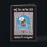 Brother ANPASSNINGSBAR Birthday - FUNNY with Skele Kort<br><div class="desc">Okej, så inte ditt typiska söta födelsedagskort... har lite av kant! Lägg till födelseår! Texten är helt anpassade, inklusive ord-ballongen på framsidan - så man kan säga... spelar ingen roll! Om du vill se mer av mina födelsedagskort skriver du in eller klipper ut och klistrar in i Zazzles sökruta: jaclinart-födelsedagskort...</div>