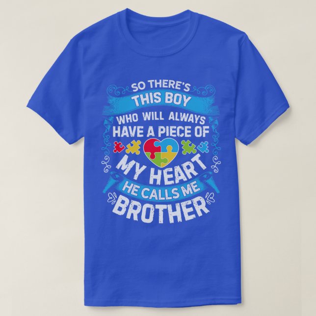 Brother Autism för manar Women Boys Girls Kids Tea T Shirt (Design framsida)