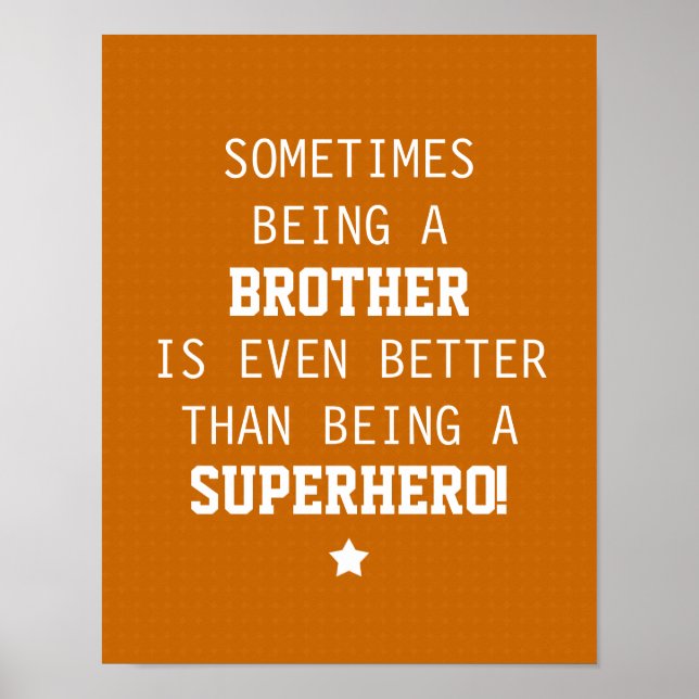Brother bättre än superhjälte - Orange Poster (Framsidan)