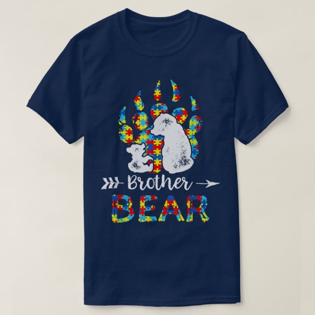 Brother Bear Autism Awareness T Shirt (Design framsida)