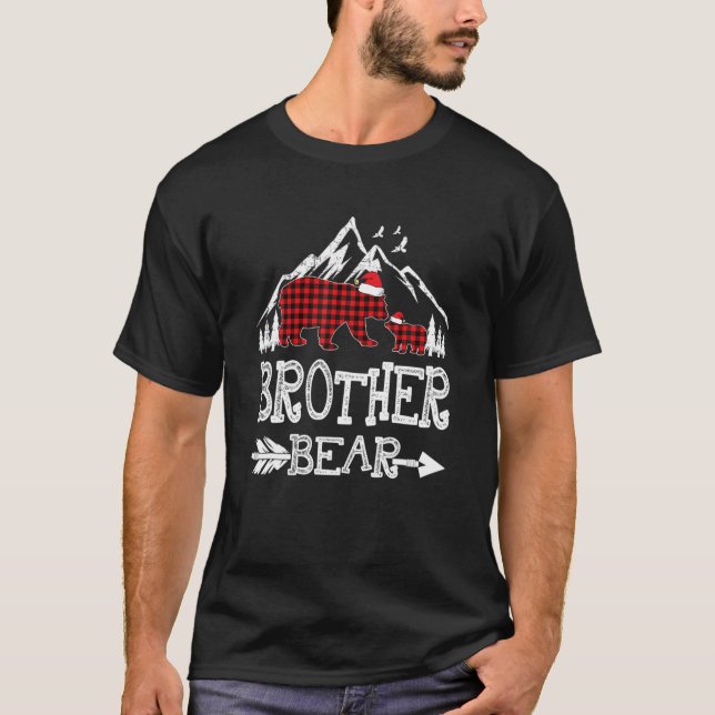 Brother Bear jul jul Pajama Red Play Buffalo Fa T Shirt (Framsida)