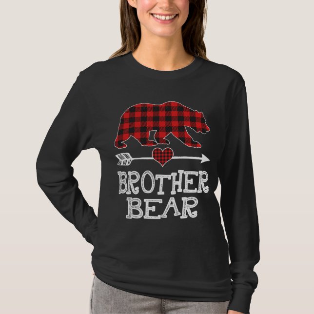 Brother Bear jul jul Pajama Red Play Buffalo Fa T Shirt (Framsida)