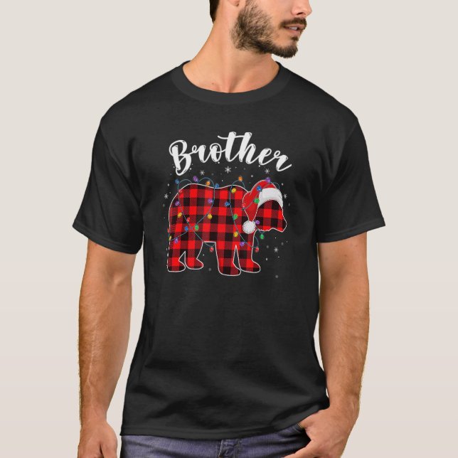 Brother Bear jul jul Pajama Red Play Buffalo Fa T Shirt (Framsida)