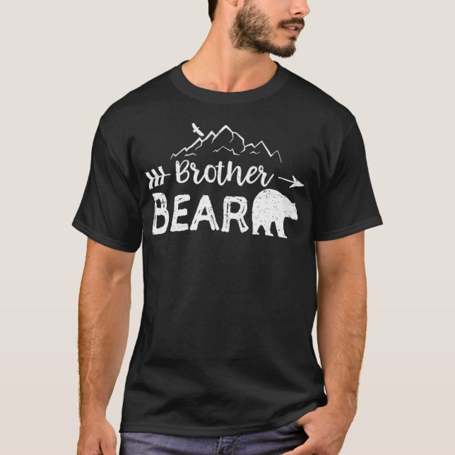 Brother Bear Matching Family Pappa Bear Campi Mamm T Shirt (Framsida)