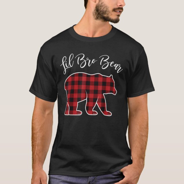 Brother Bear Pajama Red Buffalo Julafton Funny Fam T Shirt (Framsida)