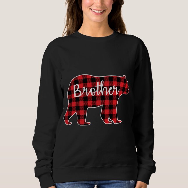 Brother Bear Red Plade-familjen matchande jul P T Shirt (Framsida)