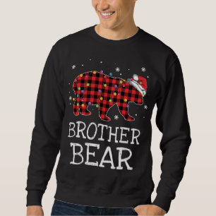 Brother Bear Red Plagt jul Pajama Family Gif Lång Ärmad Tröja