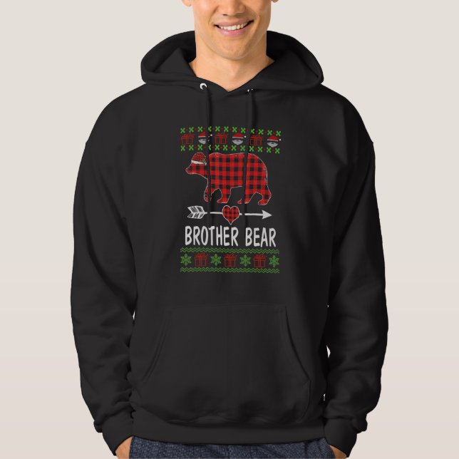 Brother Bear Santa Red Play Family Pajamas for Ch Hoodie (Framsida)