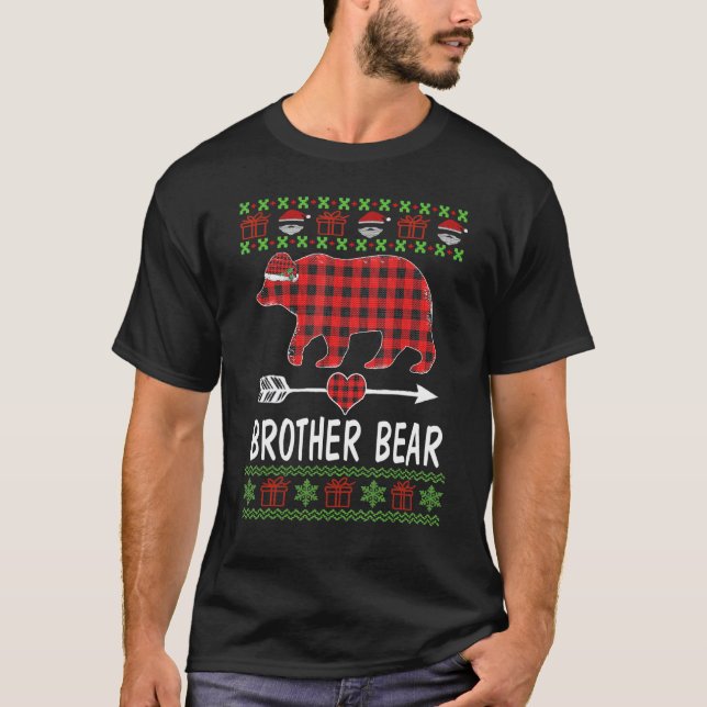 Brother Bear Santa Red Play Family Pajamas for Ch T Shirt (Framsida)