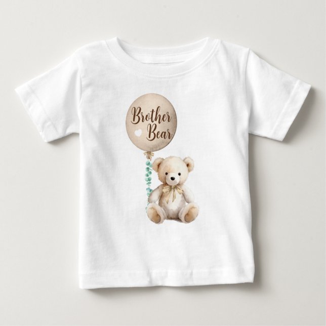 Brother Bear Teddy Baby Shower T-Shirt (Framsida)