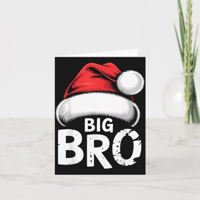 Brother Big Christmas Santa Family Matching Pajama Kort (Framsida)