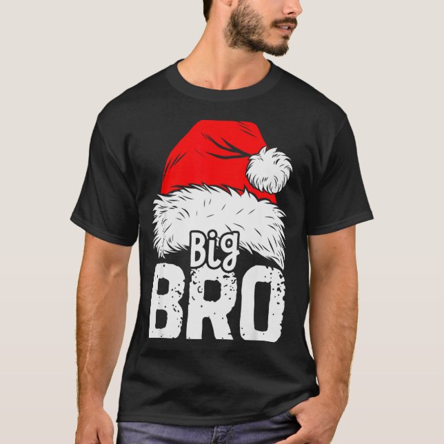 Brother Big Santa Christmas Family Matching Pyjama T Shirt (Framsida)