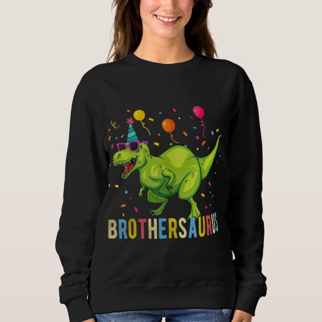 Brother Birthday Boy T Rex Dinosaur Shirt (Framsida)