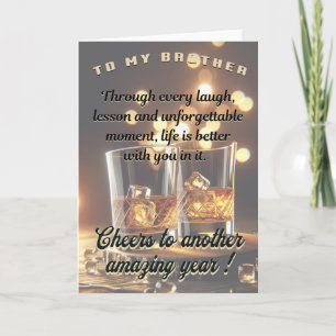 Brother Birthday Card, 5 x 7 vikbara Kort