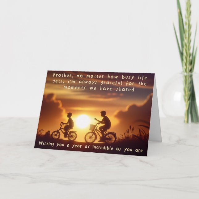 Brother Birthday Card Kort (Framsida)