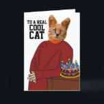 BROTHER BIRTHDAY CAT GREETCARDS TACK KORT<br><div class="desc">GINGER CAT I RED SWEATER BIG BIRTHDAY CARD FOR BROTHER</div>