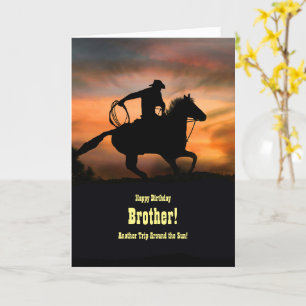 Brother Birthday Coola Land Western Horse Card Kort