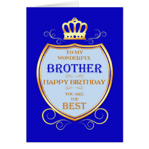 Brother Birthday med Shield Hälsningskort