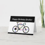 Brother Birthday Motivational Bike Bicycle Cycling Kort<br><div class="desc">Motivational Bike ord Birthday card för bror som kärlek,  Cycle,  Cycling,  Sport,  Hobby</div>