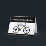 Brother Birthday Motivational Bike Bicycle Cycling Kort<br><div class="desc">Motivational Bike ord Birthday card för bror som kärlek,  Cycle,  Cycling,  Sport,  Hobby</div>