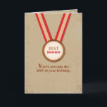 Brother Birthday MVP, sport Kort<br><div class="desc">Broder Birthday,  vi skulle kärlek bli den mest värdefulla spelaren! Din bror är på sin födelsedag och århundradet! Du har inte tur att du är släkt.</div>