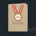 Brother Birthday MVP, sport Kort<br><div class="desc">Broder Birthday,  vi skulle kärlek bli den mest värdefulla spelaren! Din bror är på sin födelsedag och århundradet! Du har inte tur att du är släkt.</div>