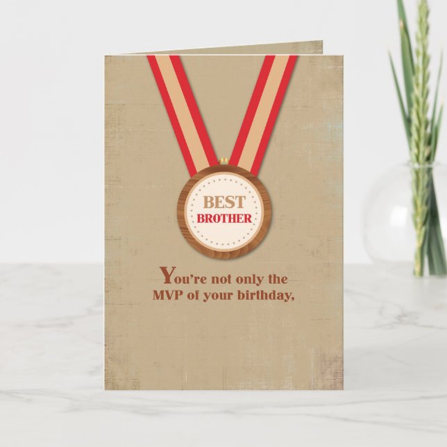 Brother Birthday MVP, sport Kort (Framsida)