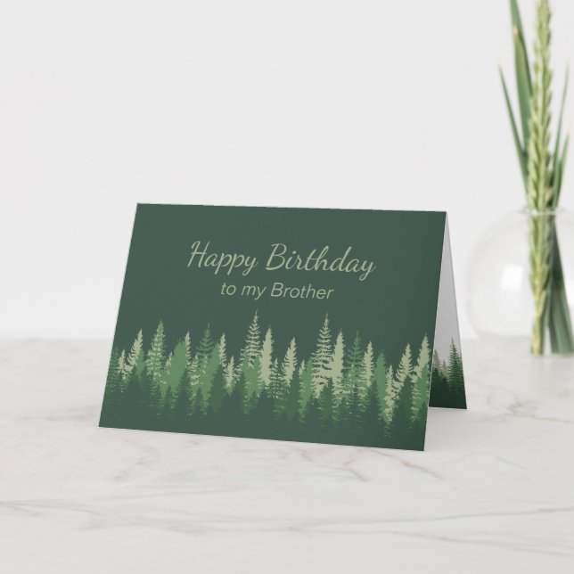 Brother Birthday Natature Therapy Forest Wildernes Kort (Framsida)