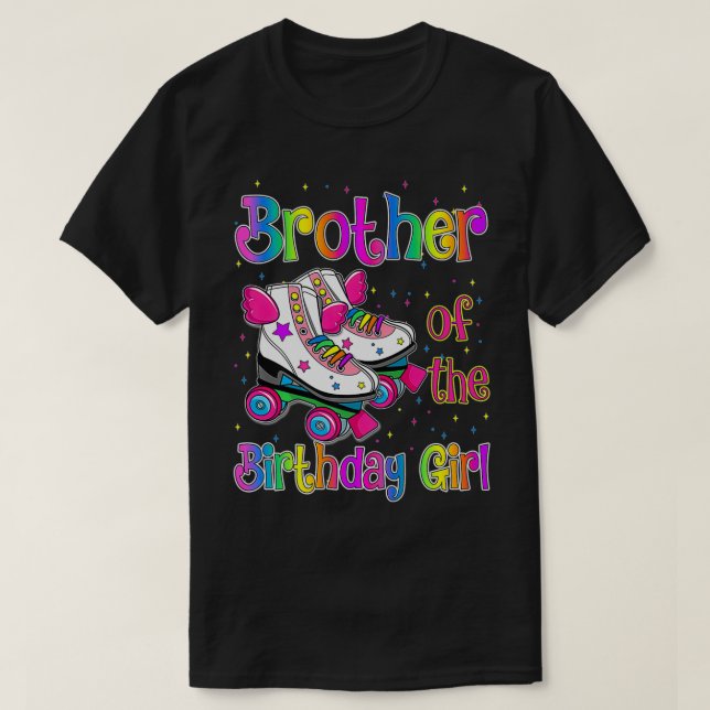Brother Birthday Rolling Skate Birthday-familjepar T Shirt (Design framsida)