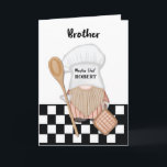 Brother Birthday Whimsical Gnome Chef Cooking Kort<br><div class="desc">På kortets framsida finns en lysande illustration av en gnomkock som är skräddarsydd särskilt för en bror. Gomen visar en känsla av munterhet och kamaraderie,  som bär en kockhatt med en lekfull tvist. Namn på kocken som kan anpassas efter namn du vill ha.</div>
